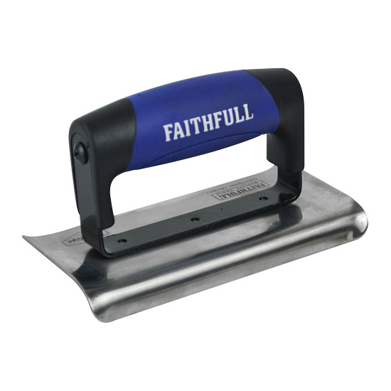 Faithfull Stainless Steel Prestige Curved Edging Trowel