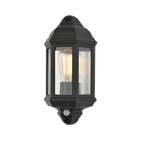 Forum CZ-26743-BLK Athena PIR Black Half Wall Lantern 