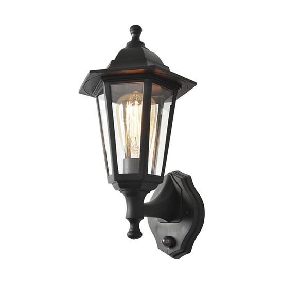 Forum CZ-25150-BLK Bianca 6 Panel PIR Wall Lantern
