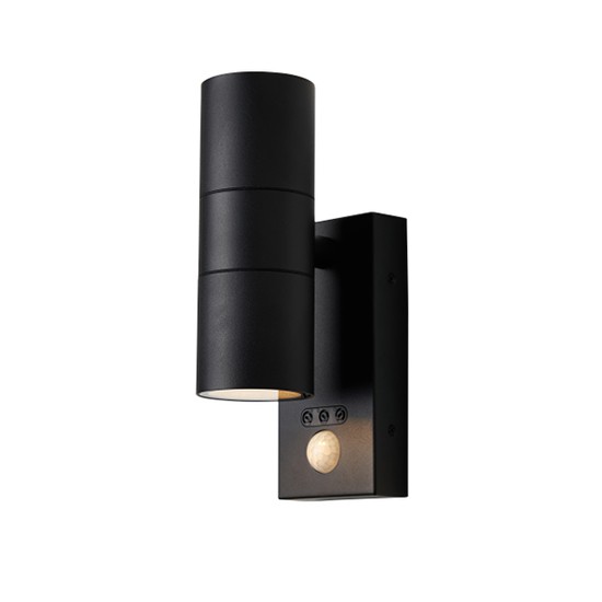 Forum Leto ZN-29179-BLK Up & Down Black IP65 PIR Wall Light