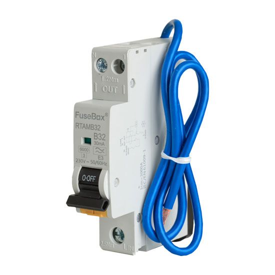 Fusebox RTAMB32 32A 2 Pole RCBO Type A/B Curve