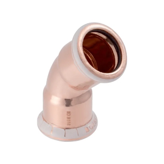 Geberit Mapress 45° Equal Copper Elbow