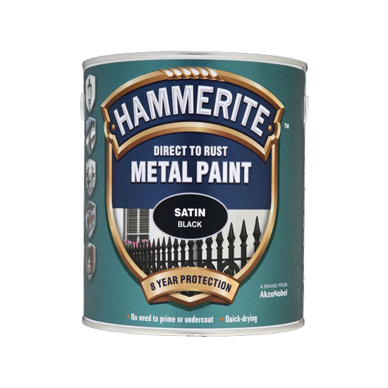Hammerite Black Satin Finish Paint