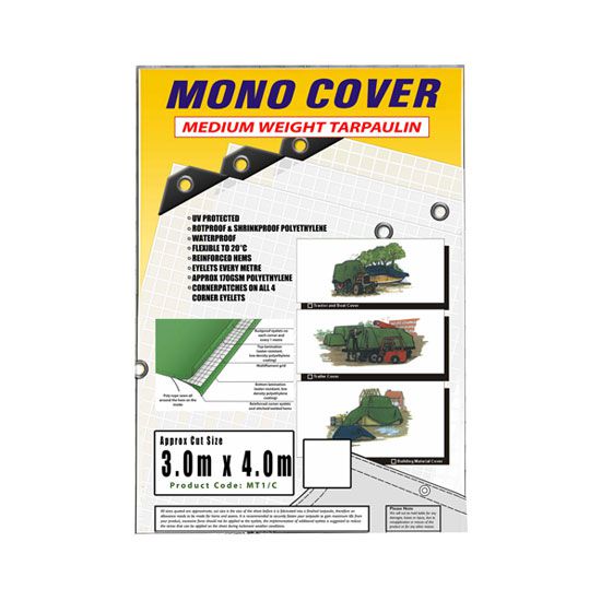 Heavy Duty (Mono Cover) MT3 Tarpaulin - 4mtr x 6mtr