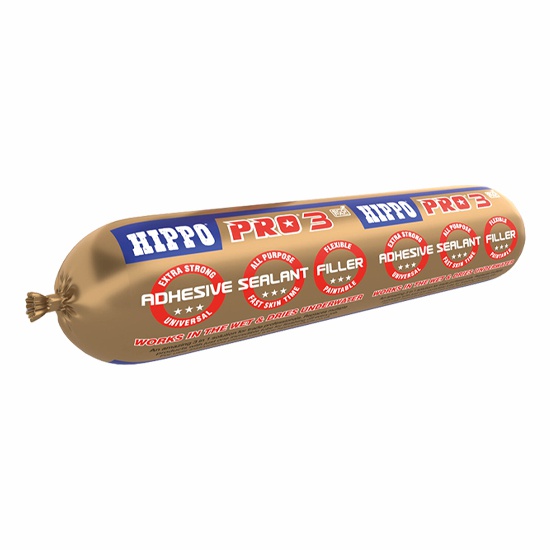 Hippo Pro 3 Adhesive Sealant & Filler Foil Sausage Pack - 400ml