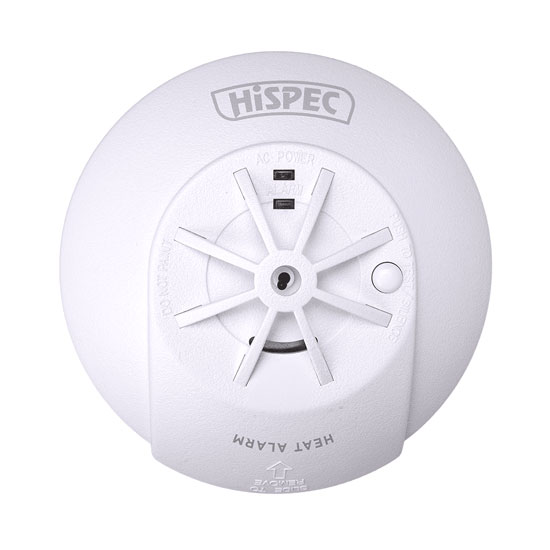 Hispec HSSA/HE/FF10 Interconnectable Fast-Fix Mains Heat Detector