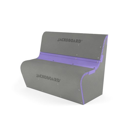 Jackoboard 5006030 Steam and Wetroom Bench - Curved Front & Back Rest