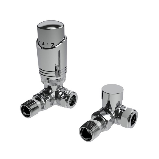 Kartell CR-TRV101C Chrome K-Design Corner Twin Valve Pack