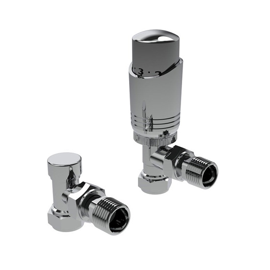 Kartell CR-TRV301A Chrome K-Design Angled Twin Valve Pack