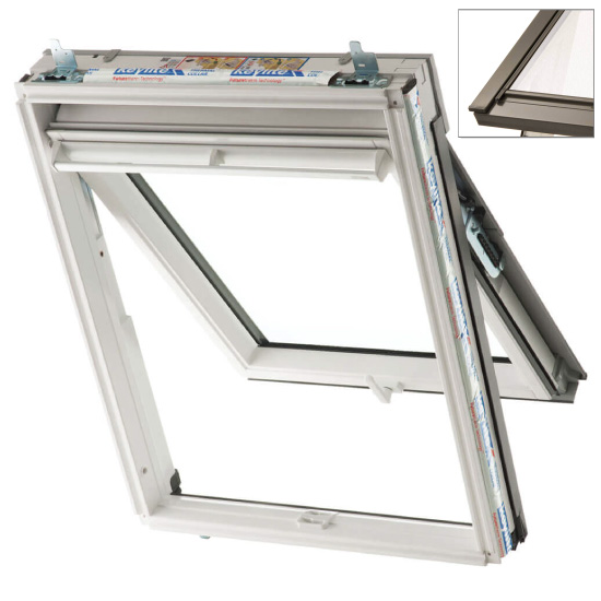 Keylite WFE TFR White Fire Escape Frosted Glass Window
