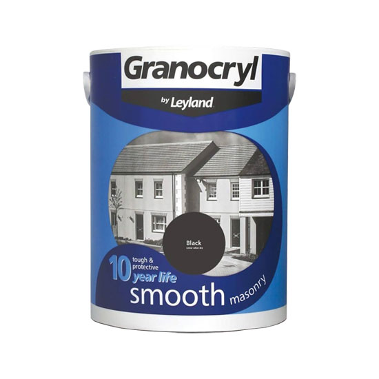 Leyland Granocryl Black Masonry Paint 5 Ltr
