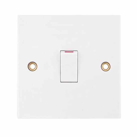 LGA Selectric LG220 20A White Double Pole Switch
