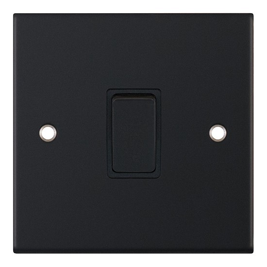 LGA Selectric DSL11-15 Matt Black Black Insert 20amp Double Pole Switch