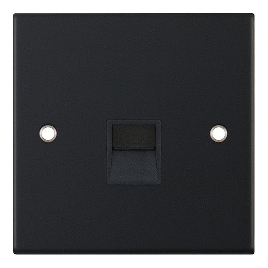 LGA Selectric DSL11-38 Matt Black Communication/Data Socket