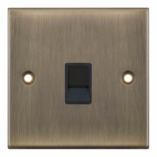LGA Selectric DSL640 Antique Brass RJ45 Communication/Data Socket