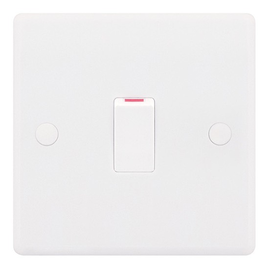 LGA Selectric SSL515 Smooth 20A DP Switch - 86 x 86 x 7mm