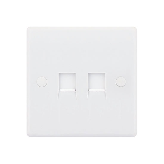 LGA Selectric SSL543 2-Gang RJ45 Smooth Computer / Data Socket