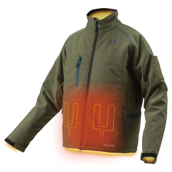 Makita DCJ205ZO 18V/14.4V LXT Khaki Heated Jacket