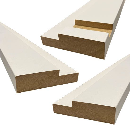 MDF White Primed Internal Standard Door Casing Set - 110 x 30mm