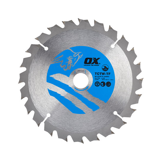 Ox Tools TF-1652024 165mm Thin Kerf Circular Saw blade 24T