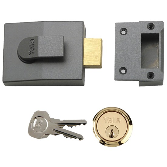 Yale P1-DMG-PB-60 Rim Lock Dark Grey