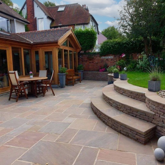 Pavestone Premium Calibrated 20mm Sandstone Paving - Raj Blend