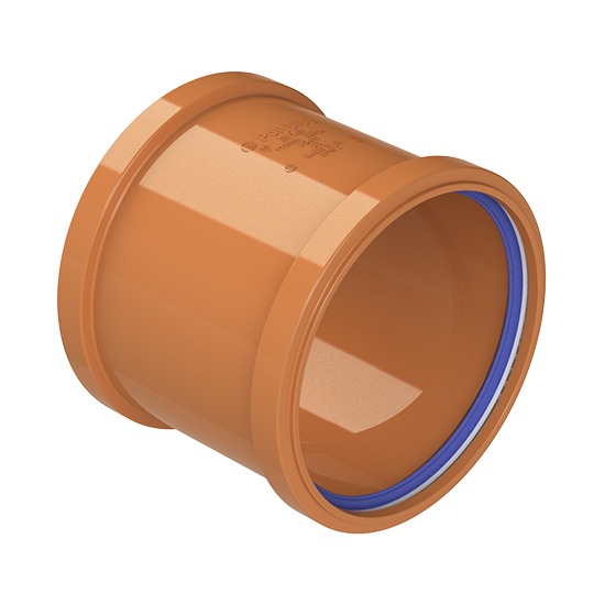 Polypipe Underground Drainage Double Socket Slip Coupler