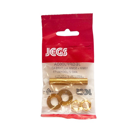Jegs PPJ060A 50mm All Thread & Locknuts 
