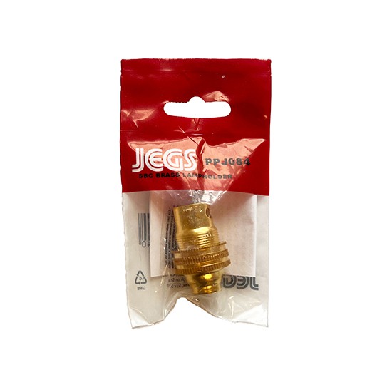 Jegs Brass Unswitched Small Bayonet Cap Lamp Holder
