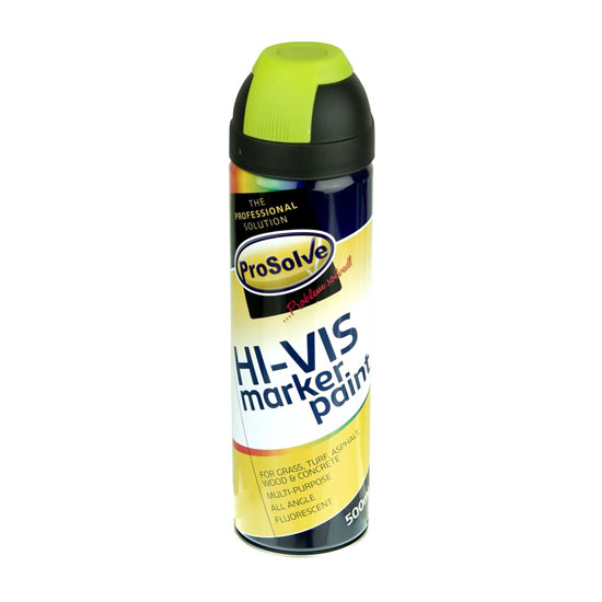 Prosolve Hi Vis Fluorescent Yellow Line Marker 500ml Aerosol