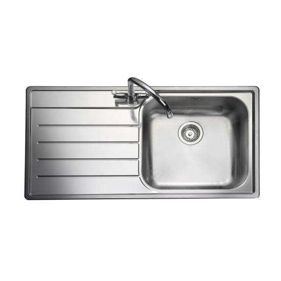 Rangemaster OL9851/L Left Hand Drainer Leisure Oakland Stainless Steel Sink 