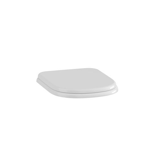 Riviera Soft Close WC Seat - White with Chrome Hinges