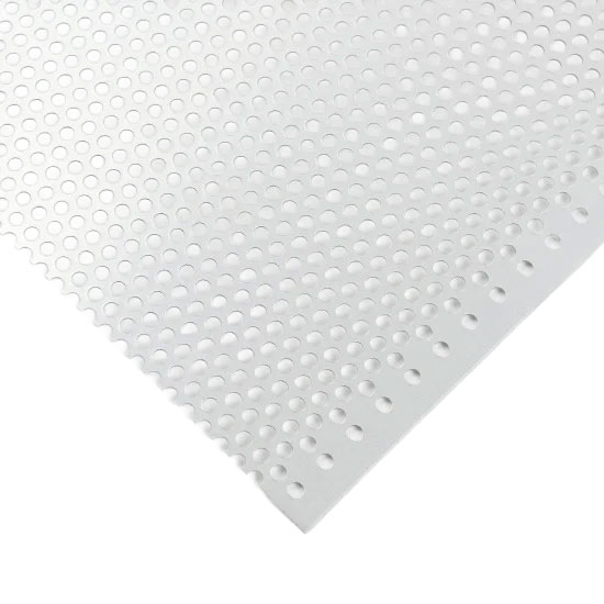 Rothley Perforated Round Hole Metal Sheet Silver (1.5mm) - 1000 x 200 x 0.7mm