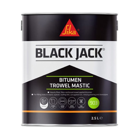 Sika Black Jack 903 Bitumen Trowel Mastic - 5 Litres