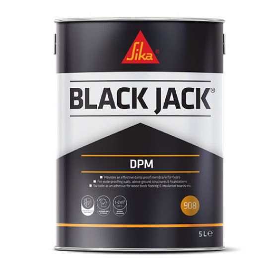 Sika Black Jack 908 Everproof DPM - 5 Litres