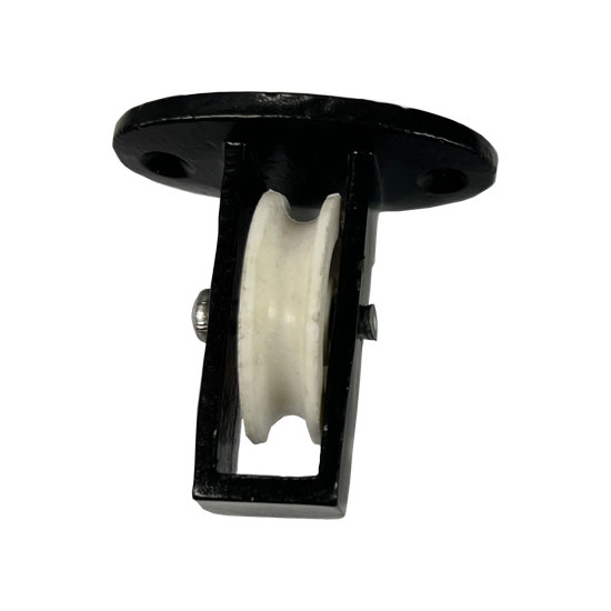 Single Upright Black 38mm Type 264/N Pulley Across Plate