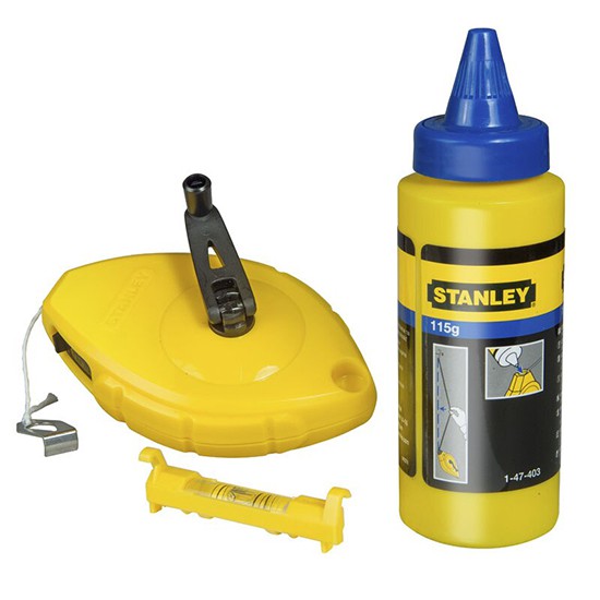 Stanley 0-47-443 Chalk Line Kit (Auto Line, Chalk, and Line Level)