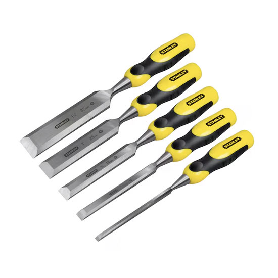 Stanley 2-16-885 Dynagrip 5 Piece Wood Chisel Set 6,12,18,25 & 32mm