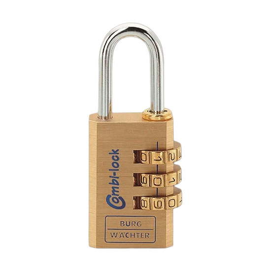 Sterling 80-30-M-SB Brass Body 3 Dial 30mm Combination Padlock