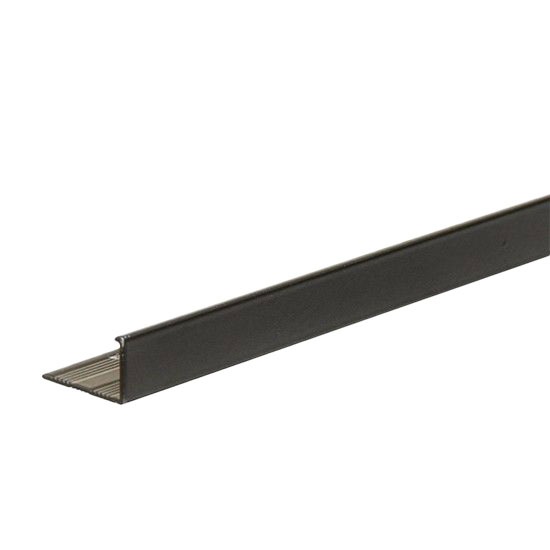 Tilerite Smooth Black L Shape Tile Edge - 2440mm