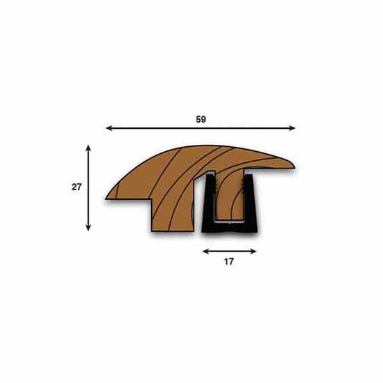 Parallel WSR22 10-22mm Unfinished Oak 990mm Timber Semi Ramp Profile