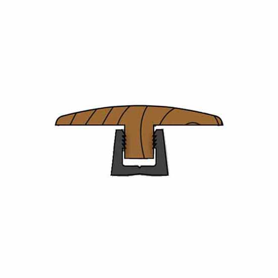 Parallel WT18 13-18mm Unfinished Oak 3000mm Twin Ramp Profile with Plastic Base
