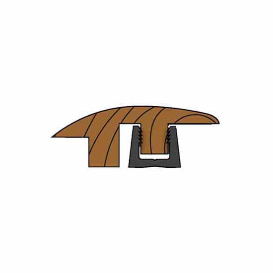 Parallel WSR18 Unfinished Oak 990mm Semi Ramp Profile with Plastic Base