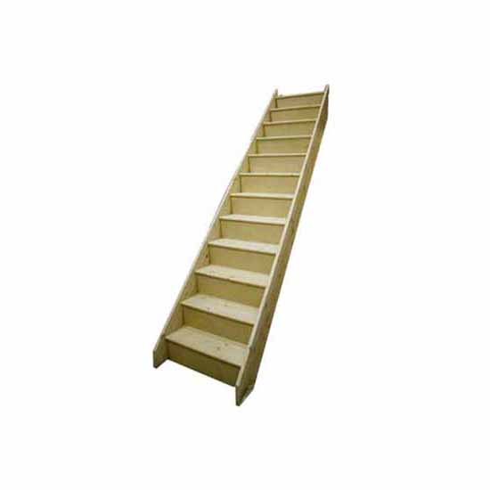 C&W Berry 2600mm 12 Tread Softwood Staircase with Plywood Risers