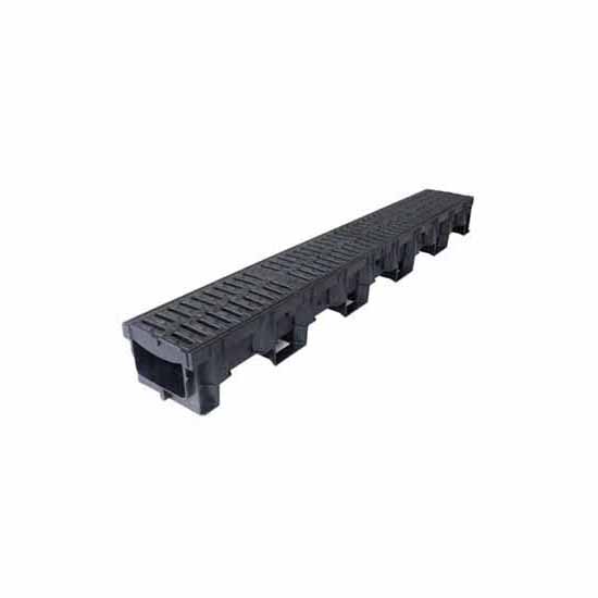 ACO 11019 Hexdrain B125 Drainage Channel with Grating - 1000 x 138 x 100mm