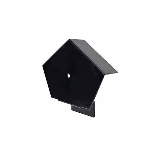 SRBL Type 'S' Black Dry Verge Ridge End Cap To Suit Slate