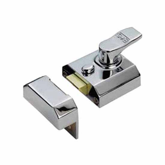 Eurospec RCN8240PC Rim Cylinder Nightlatch 40mm Level 2 with Cylinder - Polished Chrome