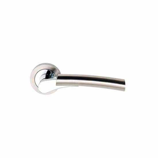 Dale Hardware DH003650-SMART-INT Ultimo Nickel Chrome Lever On Rose Passage Set 