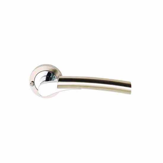 Dale Hardware DH003650-SMT-PRV-PK Ultimo Nickel Chrome Lever On Rose Privacy Set 