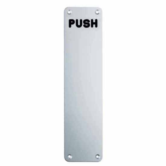 Eurospec PUSH Finger Plate Satin Aluminium FPP43002SAA -  300 x 75mm